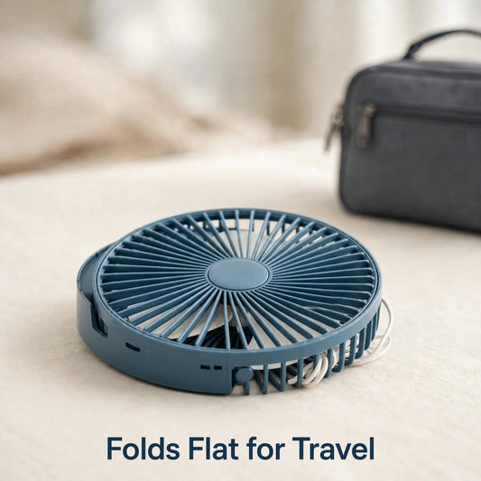 Portable Desktop Fan – Foldable, Silent Cooling