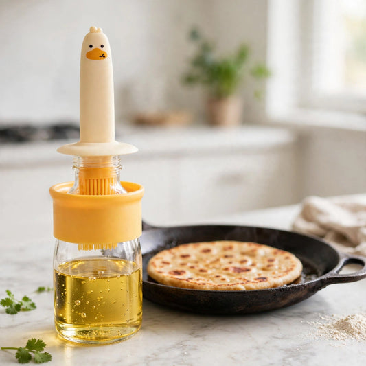 2-in-1 Oil Dispenser Bottle with Silicone Brush