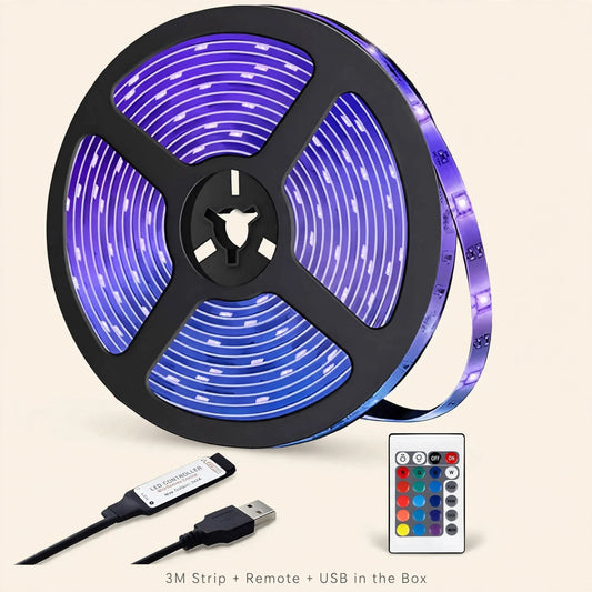 RGB LED Strip Lights 3M - USB + Remote