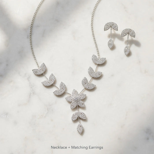 Zirconia Elegance AD Necklace Set – Daily Party Sparkle