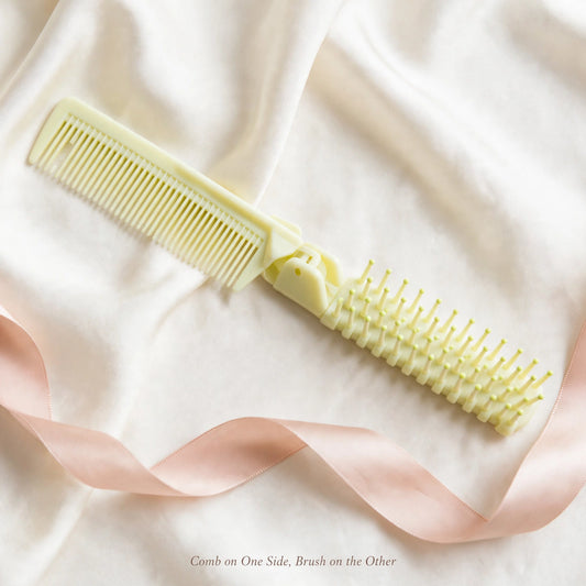 Foldable 2-in-1 Hair Comb & Brush – Travel Friendly