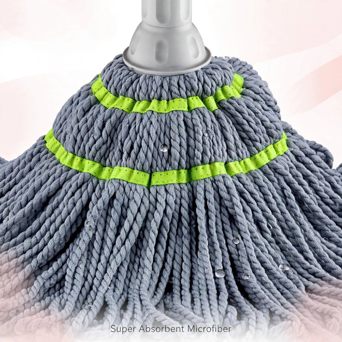 Self-Wringing Mop with Steel Handle – Squeeze Dry Without Touching