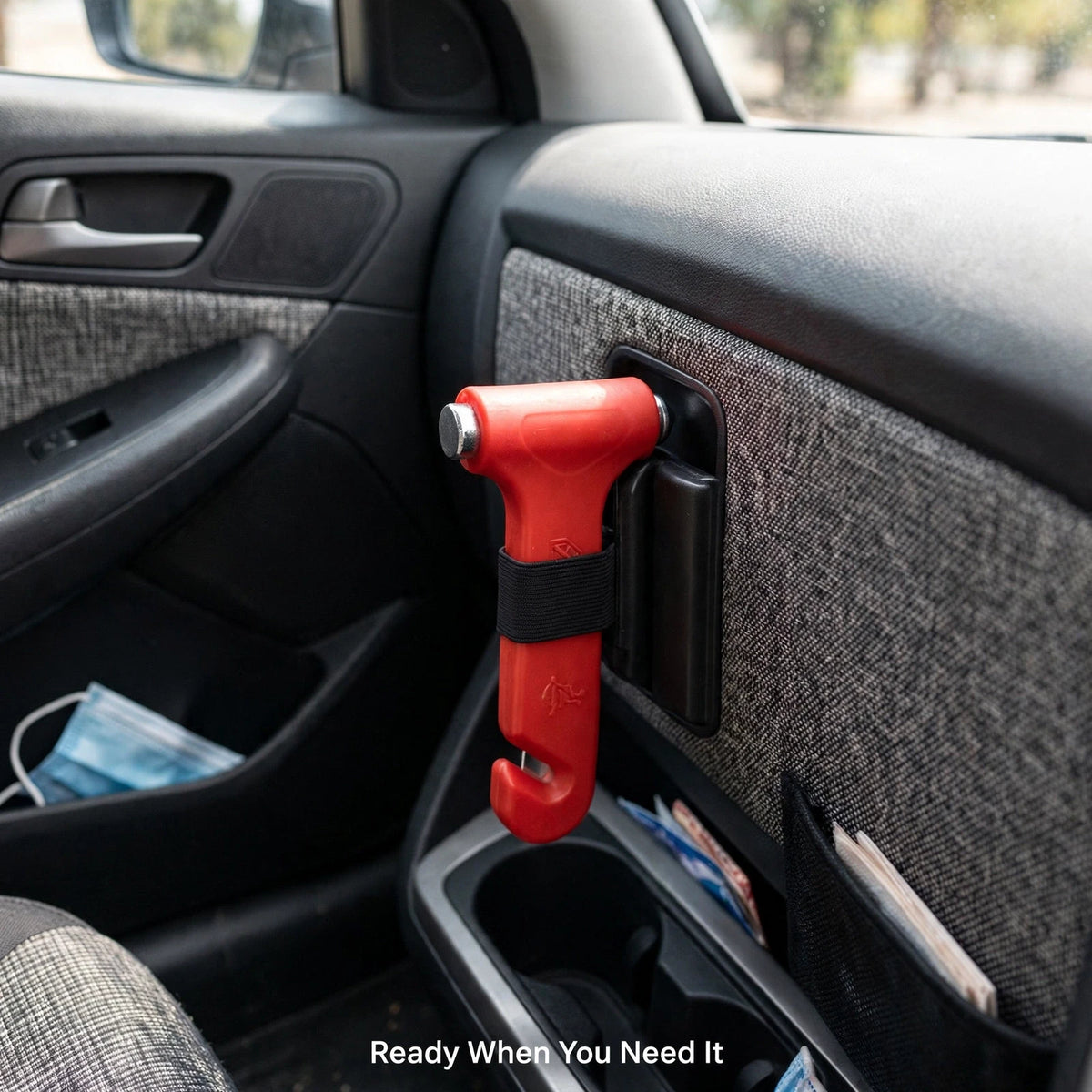 Car Safety Hammer – Window Breaker & Seatbelt Cutter