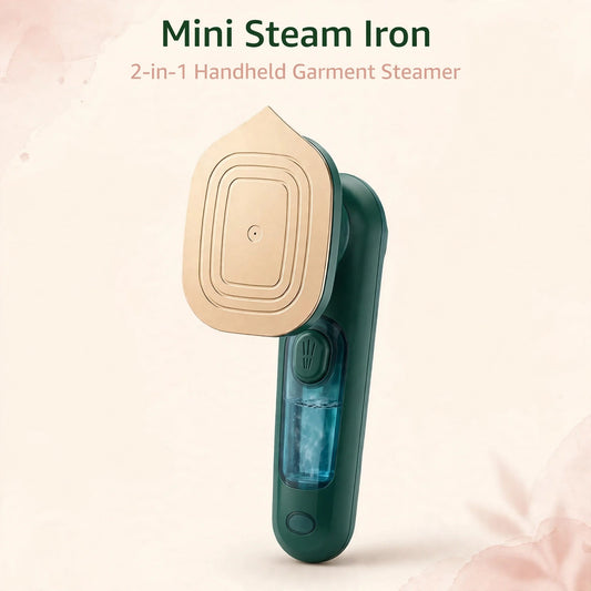 Mini Steam Iron - 2-in-1 Handheld Garment Steamer