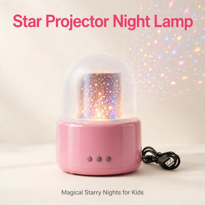 Star Projector Night Lamp – Rotating Colours for Kids Room