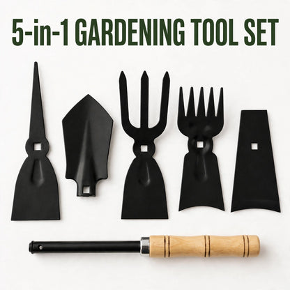 5-in-1 Gardening Hand Tool Set – Dig, Plant & Weed