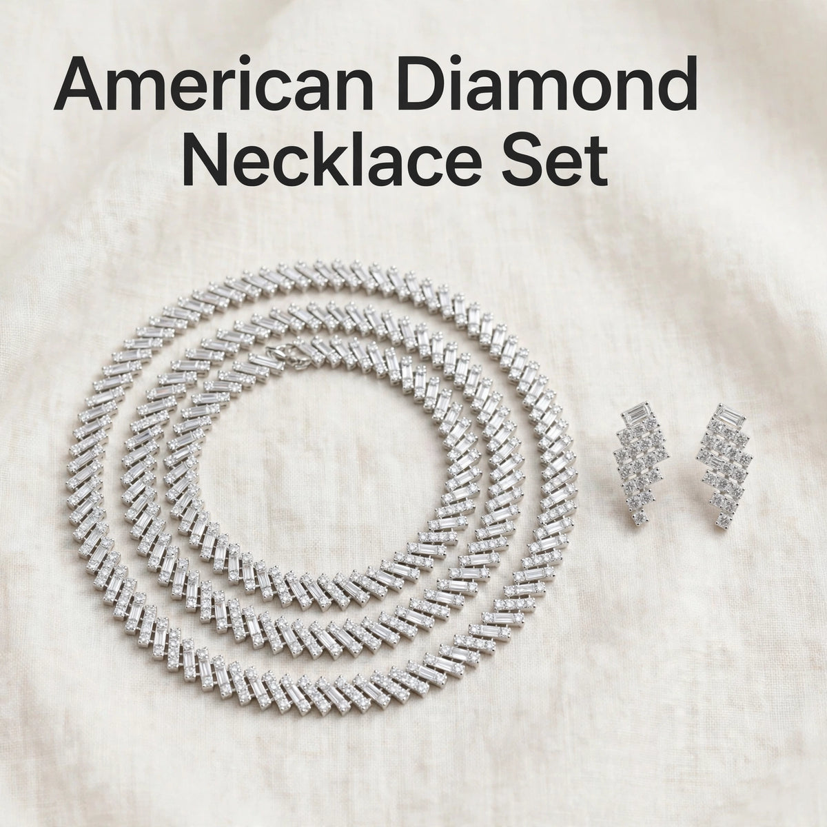American Diamond Necklace Set