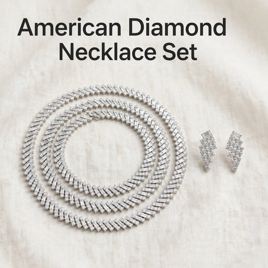 American Diamond Necklace Set