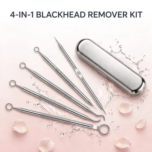 Blackhead Remover Tool Kit – 4-in-1 Stainless Steel