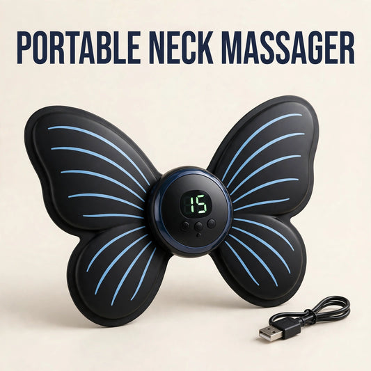 Portable Neck Massager – EMS Rechargeable for Stiff Neck