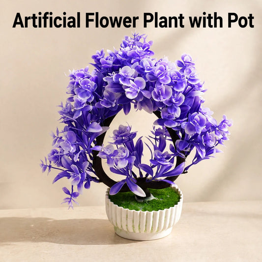 Artificial Flower Plant with Pot – Zero-Maintenance Greenery