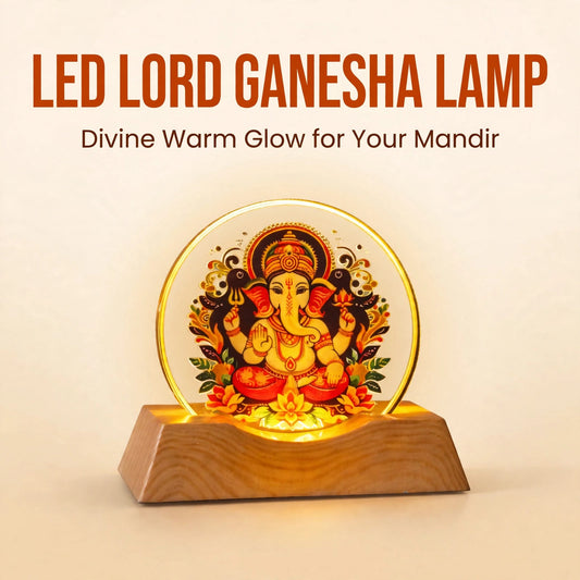 LED Lord Ganesha Lamp – Divine Light for Home & Mandir