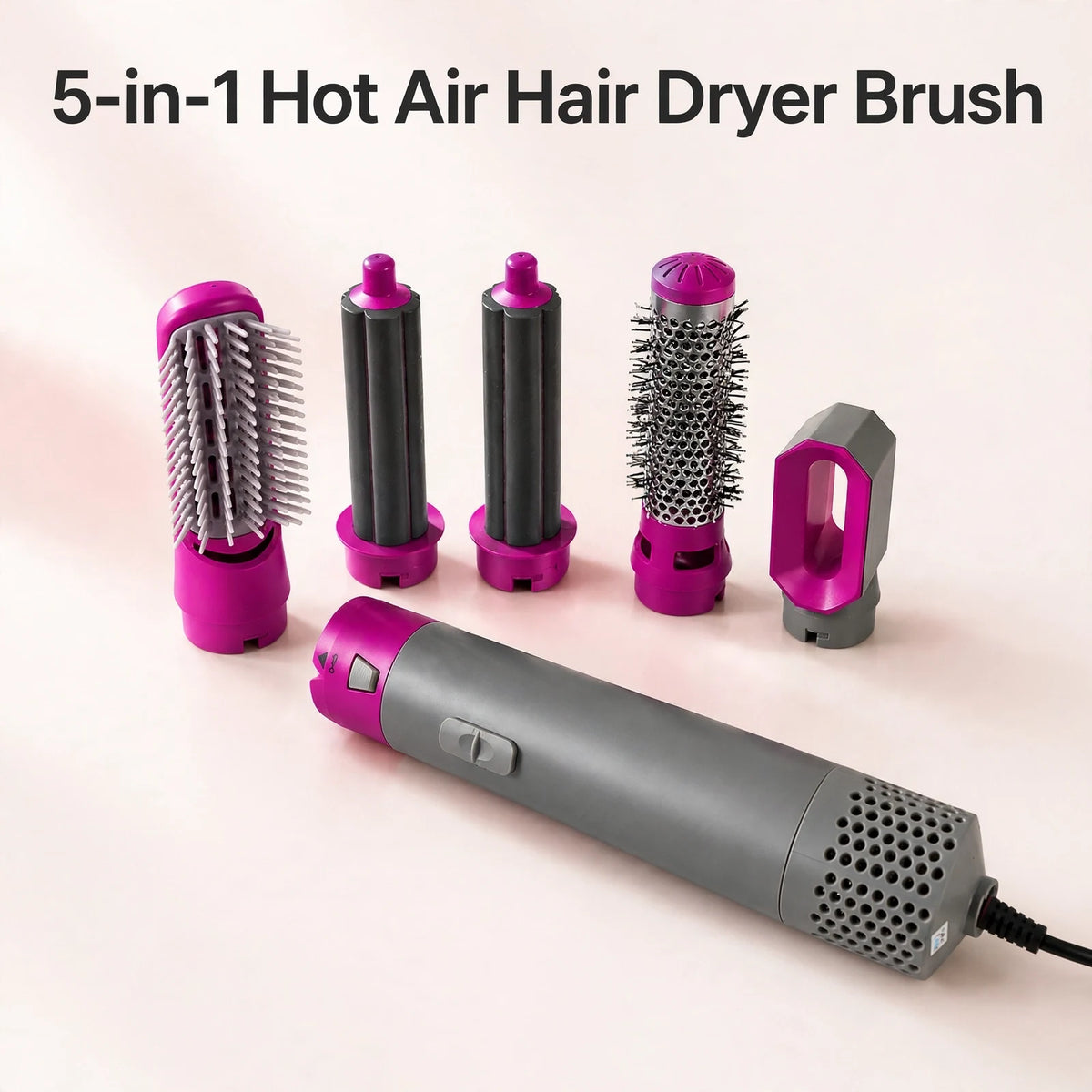 5-in-1 Hot Air Hair Dryer Brush 1000W – Dry, Straighten & Style