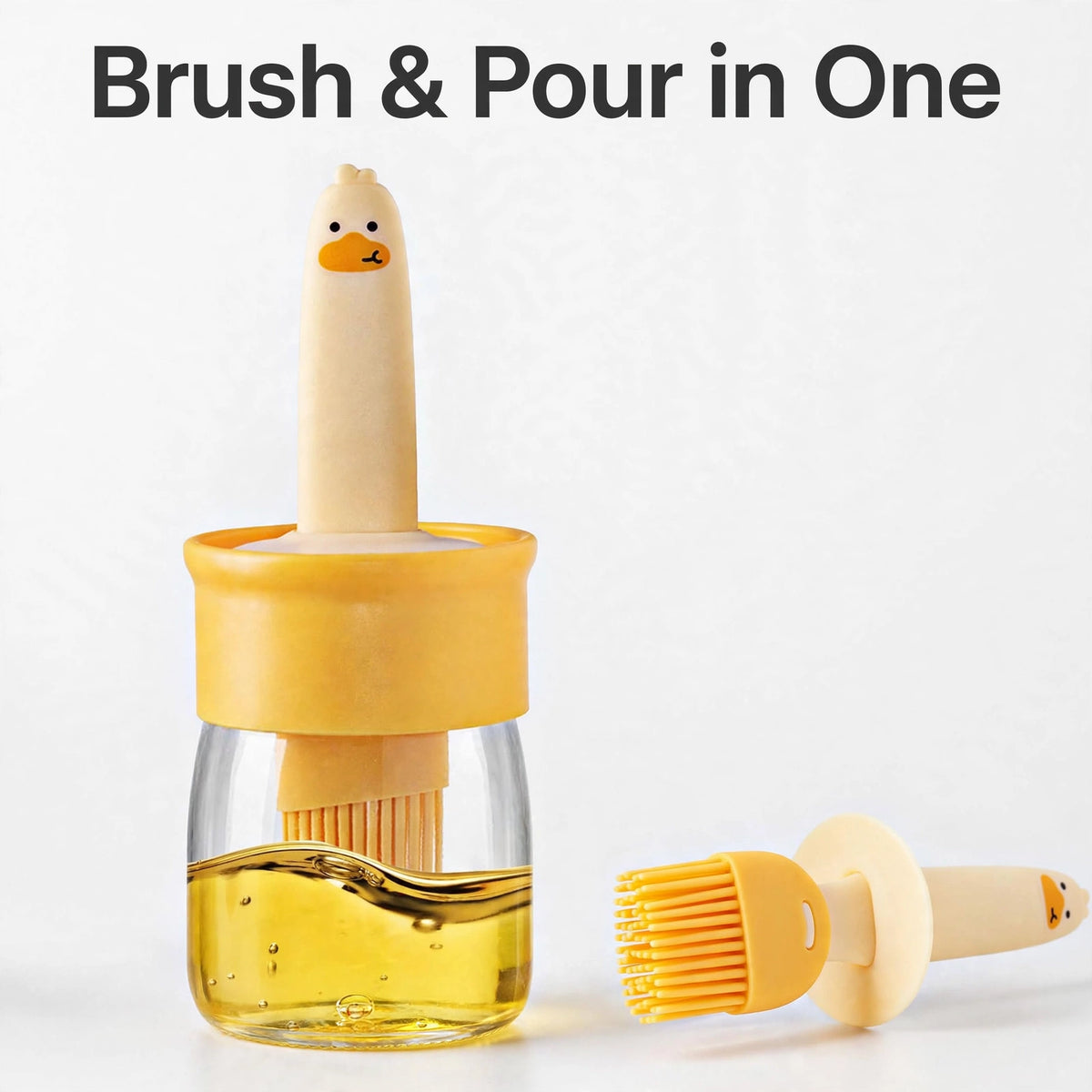 2-in-1 Oil Dispenser Bottle with Silicone Brush