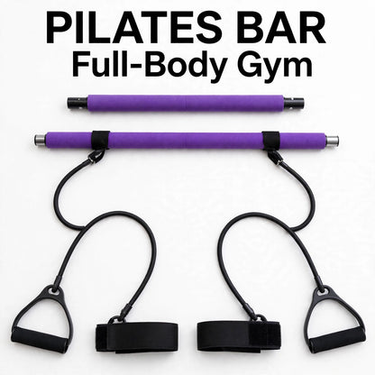 Pilates Bar with Resistance Bands – Full-Body Home Gym