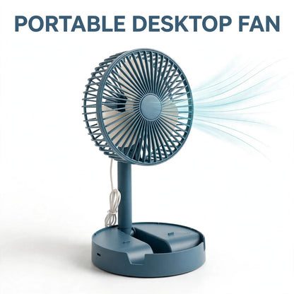 Portable Desktop Fan – Foldable, Silent Cooling