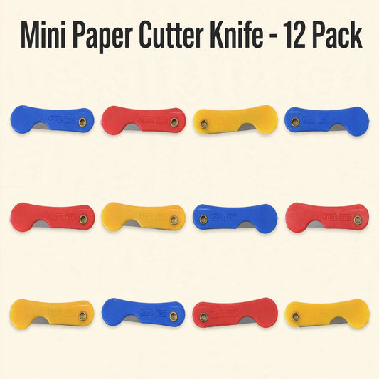 Mini Paper Cutter Knife 12-pack – Safe Parcel Opener & Craft