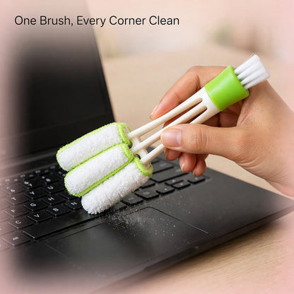 3-in-1 Cleaning Brush cleaning a laptop keyboard