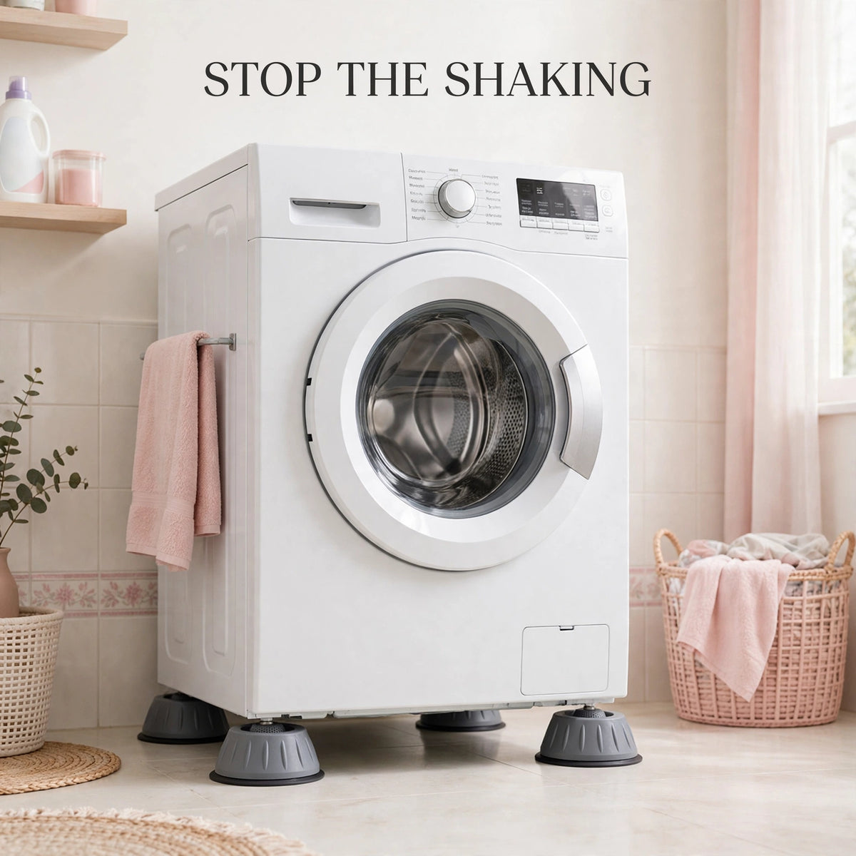 Washing Machine Anti-Vibration Pads 4pc – Stop Shaking & Noise