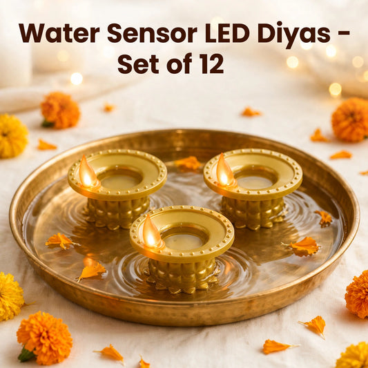 Water Sensor LED Diyas Set of 12 – Paani Dalo, Diya Jale