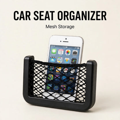 Car Seat Organizer – Mesh Storage for Phone, Bottle & Purse
