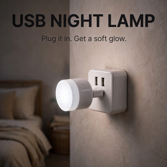 USB LED Night Lamp – Plug-in Soft Glow