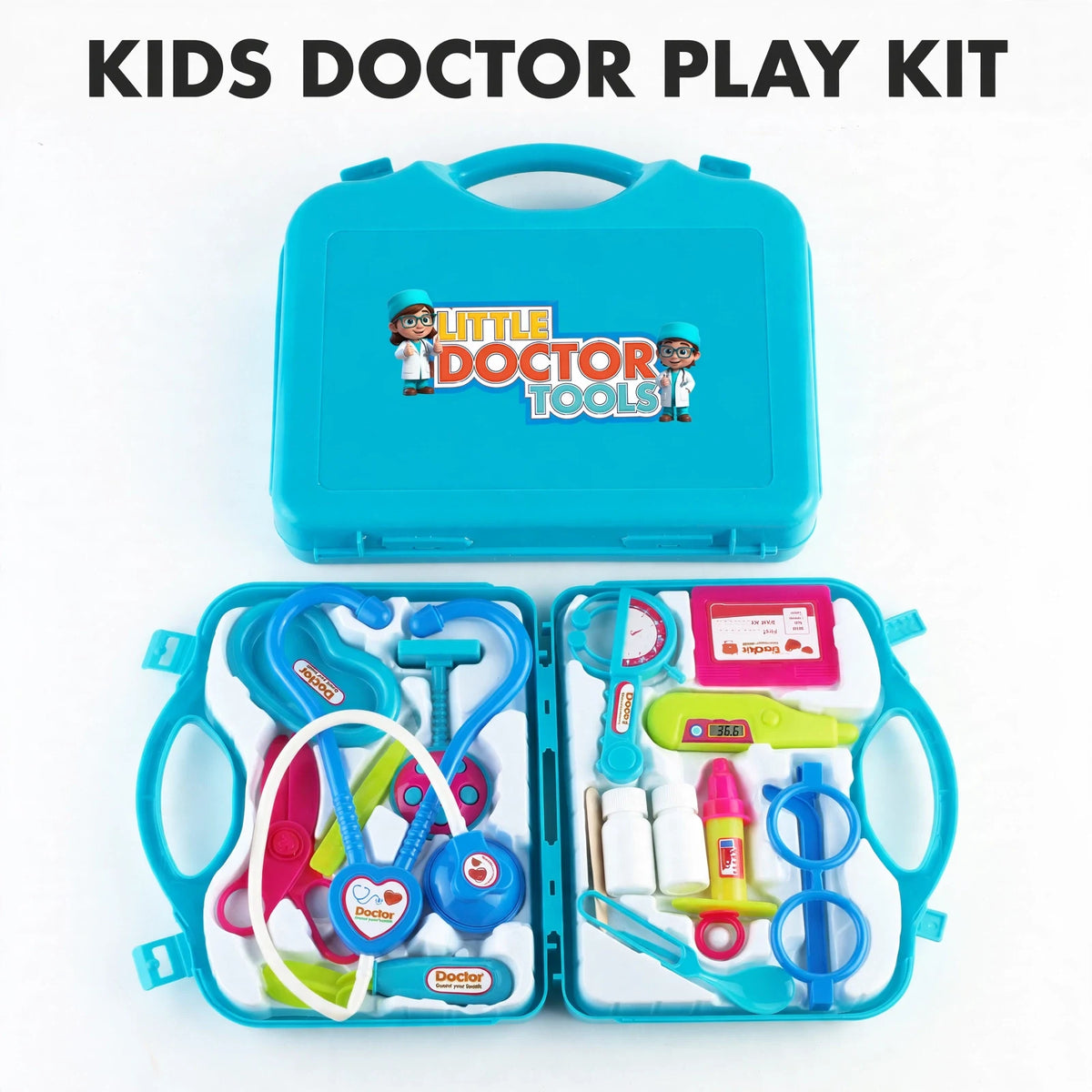 Kids Doctor Play Kit – 15+ Safe Tools, Role Play