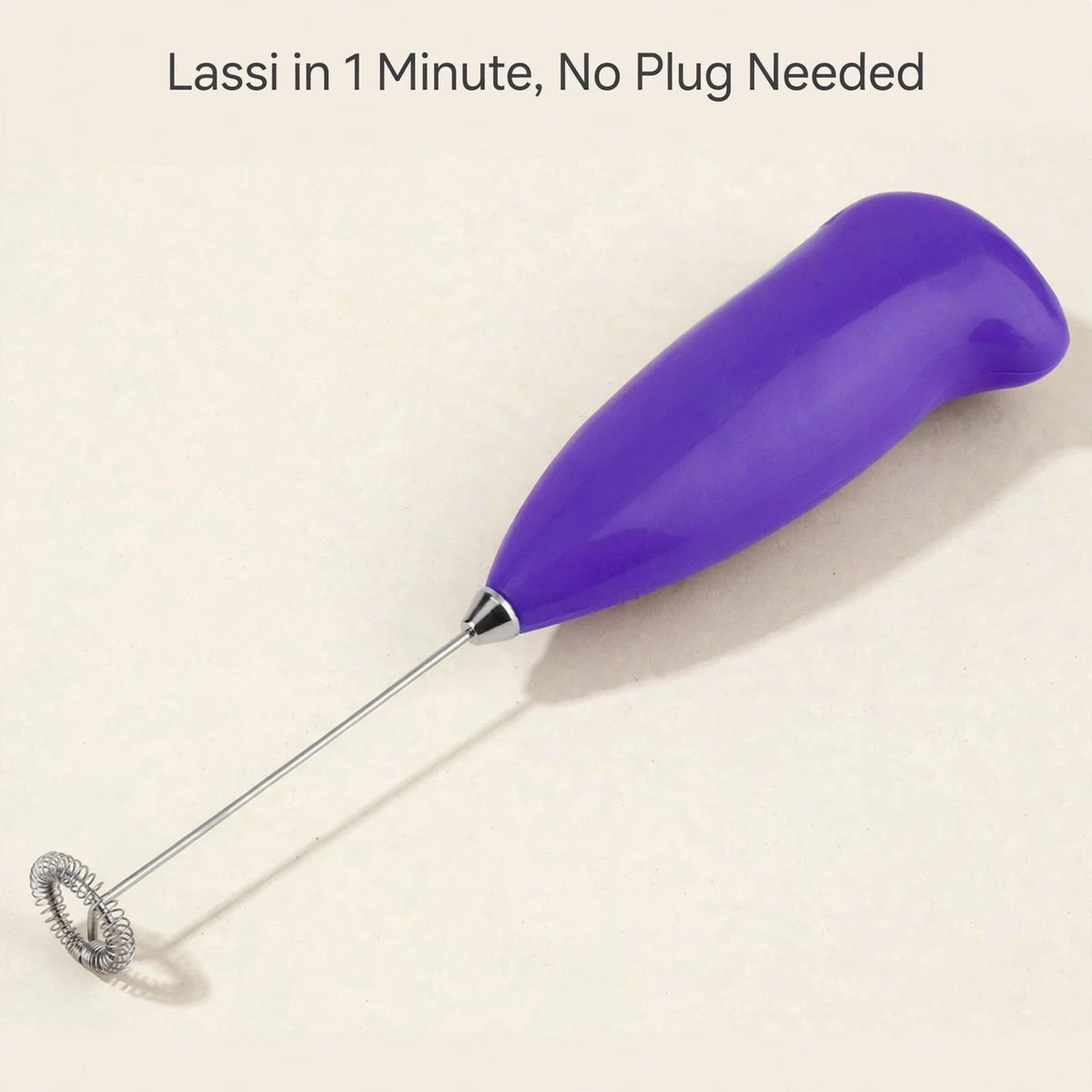 Battery-Operated Milk Frother – Handheld Whisk for Frothy Coffee, Shakes & Lassi