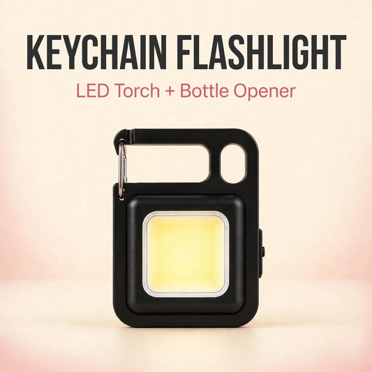 Keychain Flashlight - LED Torch + Bottle Opener
