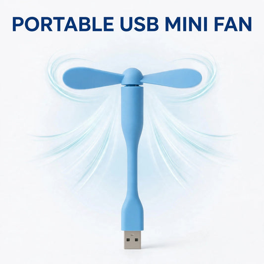 Portable USB Mini Fan – Personal Cooling for Desk & Kitchen