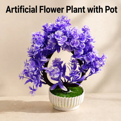 Artificial Flower Plant with Pot – Zero-Maintenance Greenery