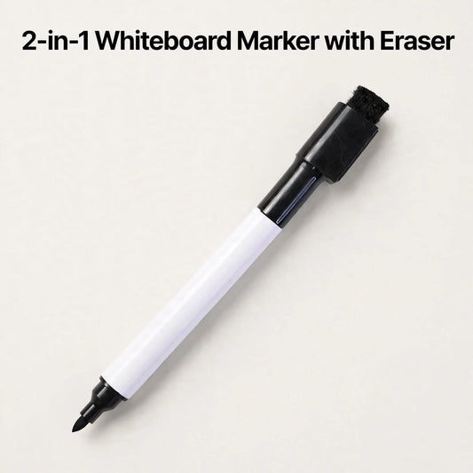 2-in-1 Whiteboard Marker with Eraser – Home Tuition Board
