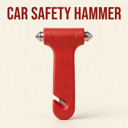 Car Safety Hammer – Window Breaker & Seatbelt Cutter