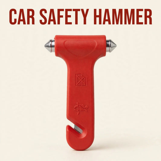 Car Safety Hammer – Window Breaker & Seatbelt Cutter