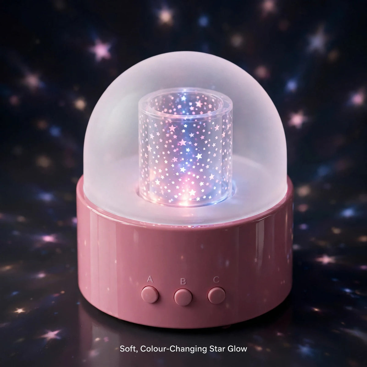 Star Projector Night Lamp – Rotating Colours for Kids Room