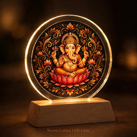 LED Lord Ganesha Lamp – Divine Light for Home & Mandir