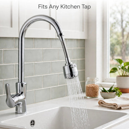 Water-Saving Faucet Sprayer – 360° Rotating Tap Extender
