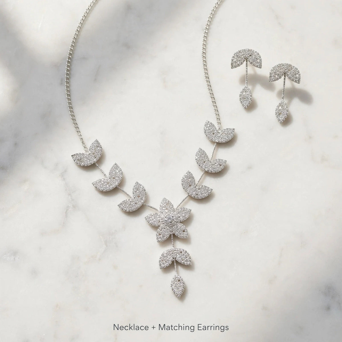 Zirconia Elegance AD Necklace Set – Daily Party Sparkle