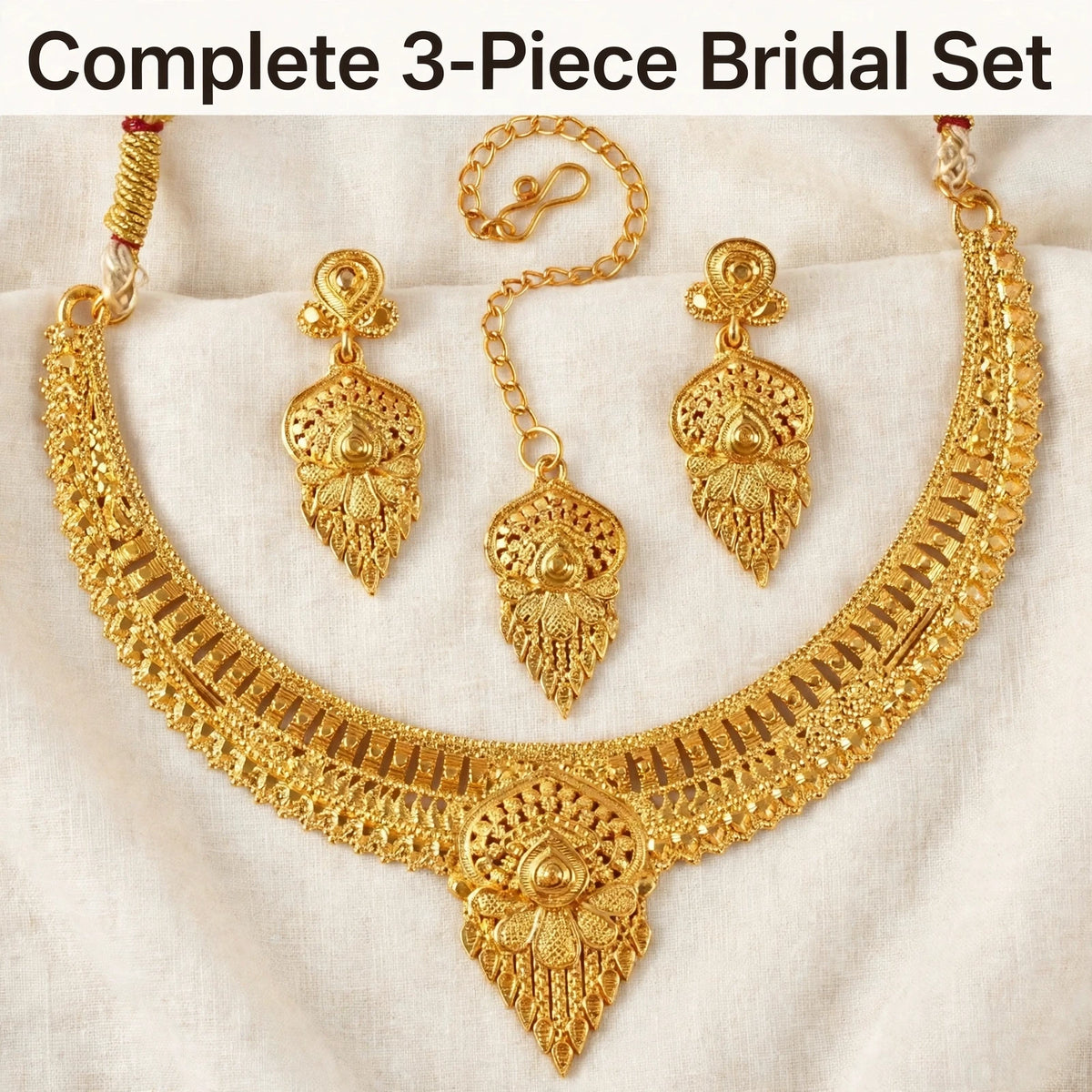 Complete 3-piece bridal haram set