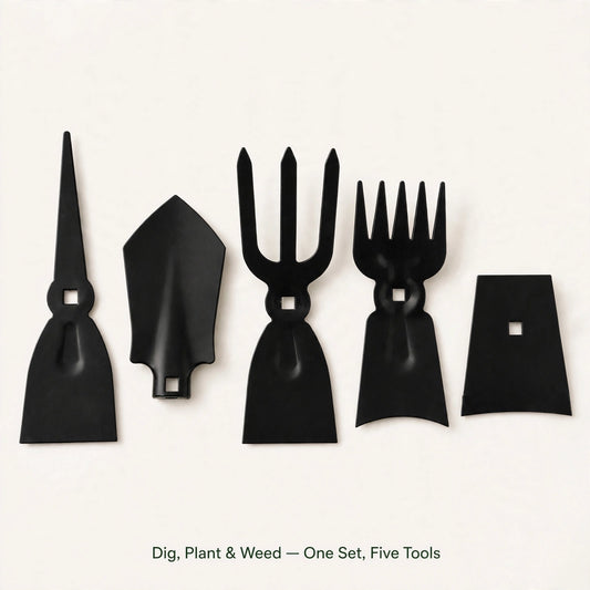 5-in-1 Gardening Hand Tool Set – Dig, Plant & Weed