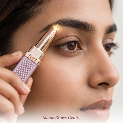 2-in-1 Rechargeable Eyebrow Razor with LED Light