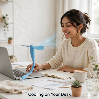 Portable USB Mini Fan – Personal Cooling for Desk & Kitchen