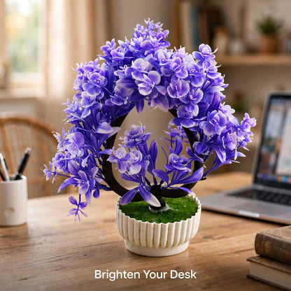 Artificial Flower Plant with Pot – Zero-Maintenance Greenery