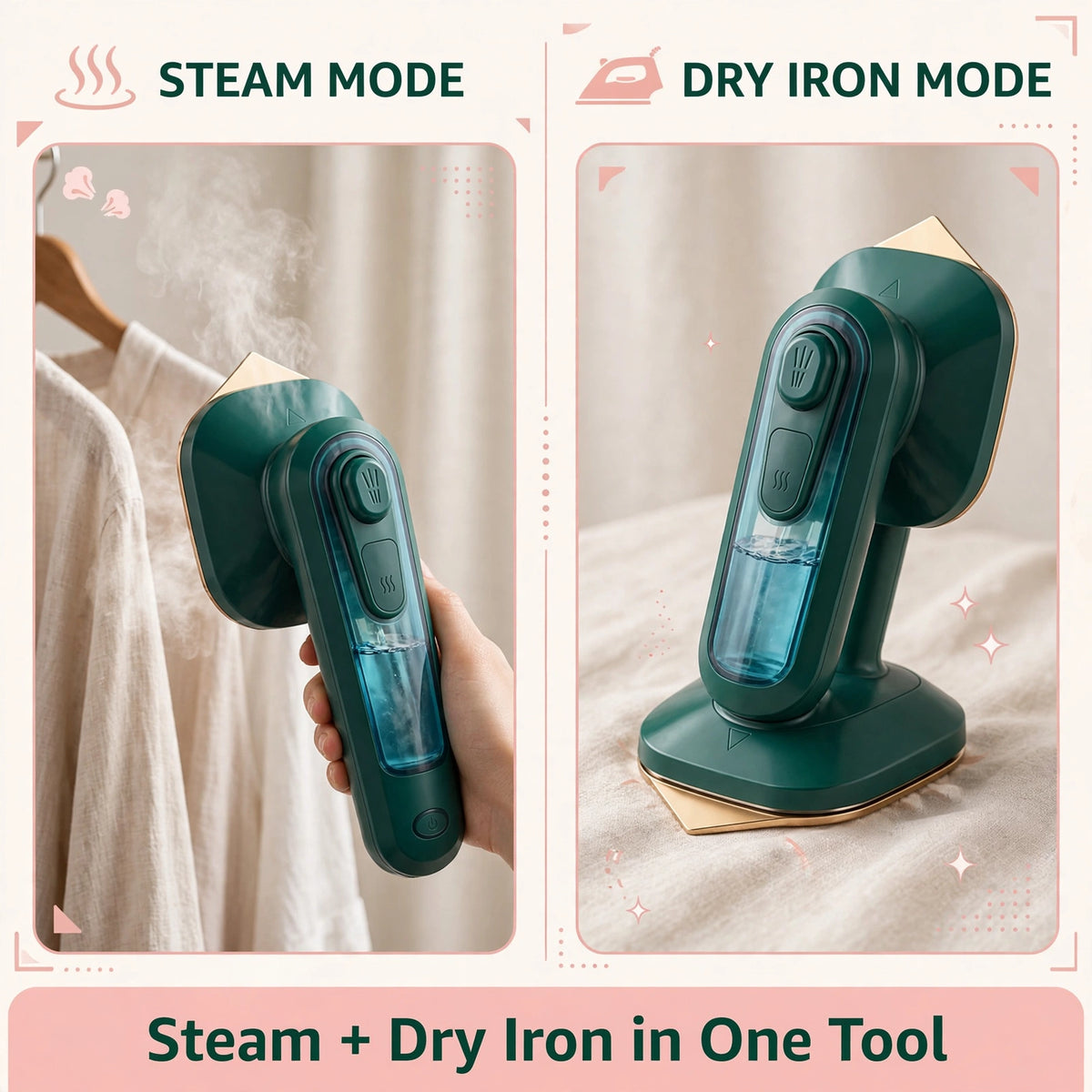 Steam + Dry Iron in One Tool