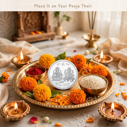 Goddess Lakshmi Pooja Coin – Shubh Laabh for Diwali