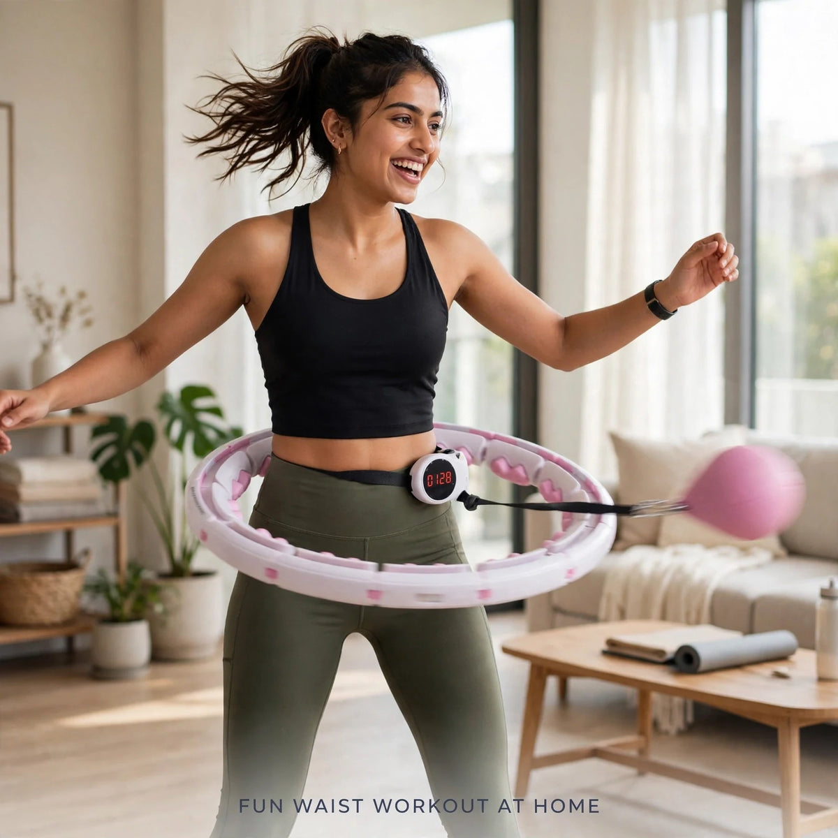 Adjustable Smart Weighted Hula Hoop – Fun Waist Workout