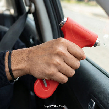 Car Safety Hammer – Window Breaker & Seatbelt Cutter