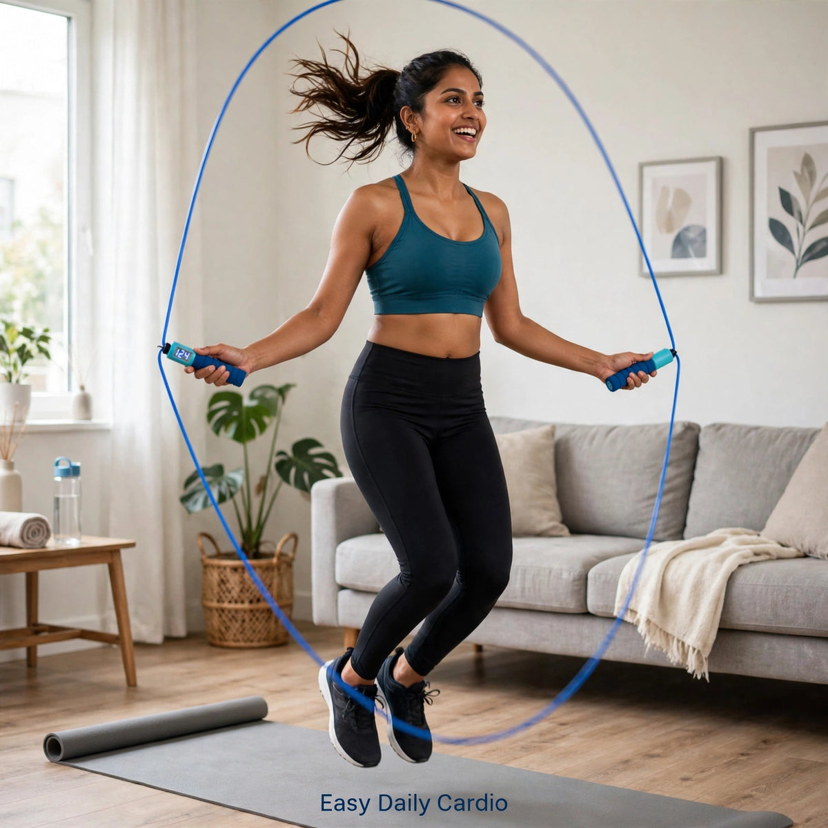 Skipping at home - easy daily cardio