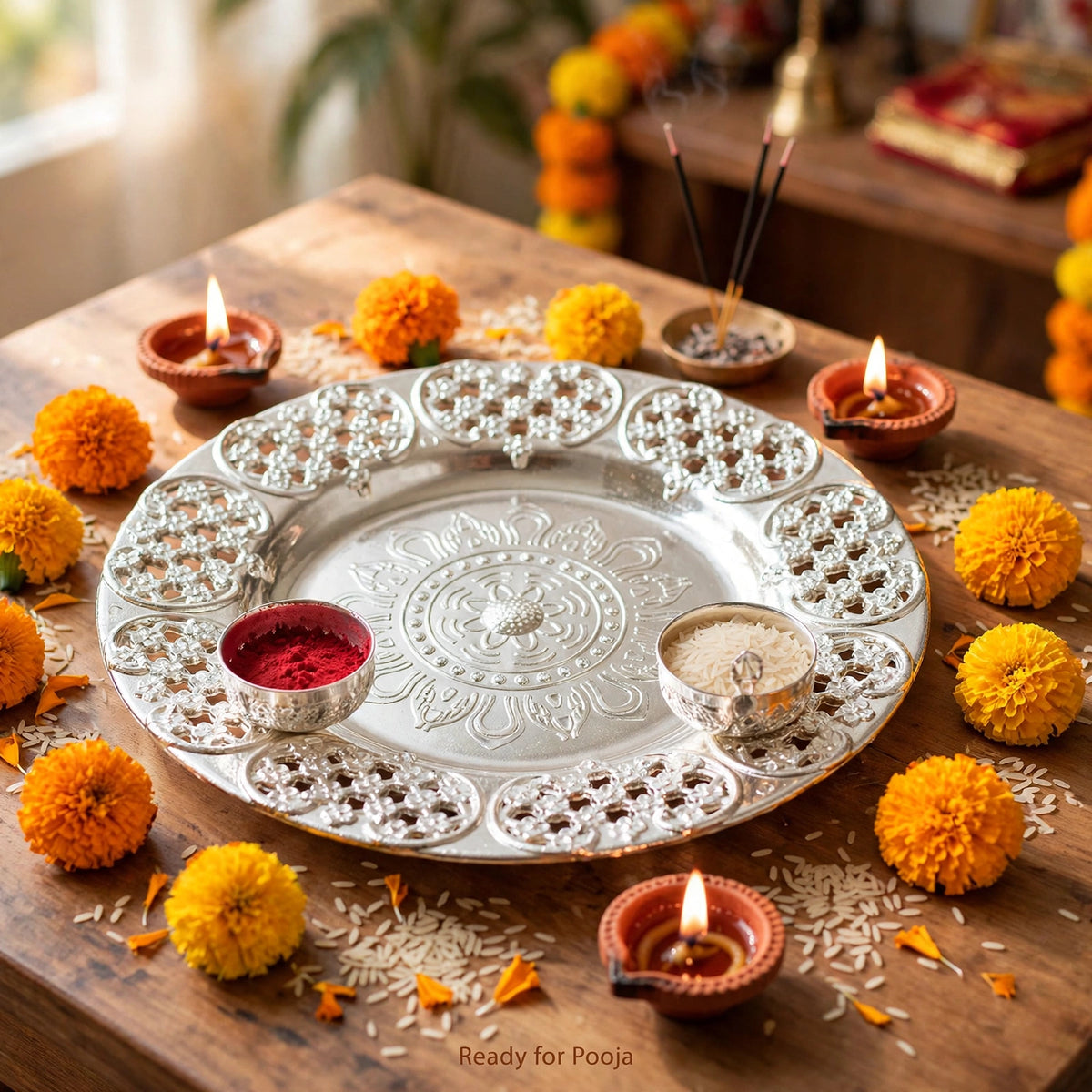 Pooja Thali Set 8-inch – Ready for Every Festival
