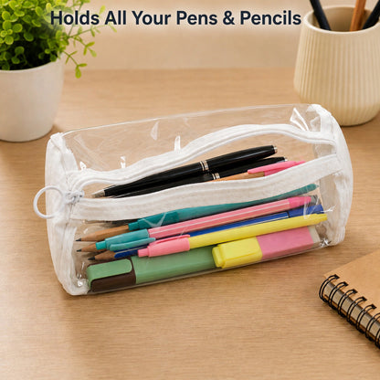 Transparent PVC Pencil Case – See All, Stay Organized